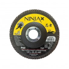 Круг пелюстковий шліфувальний NINJA 65V506 T27, 125x22 mm P60 Круг пелюстковий шліфувальний NINJA 65V506 T27, 125x22 mm P60